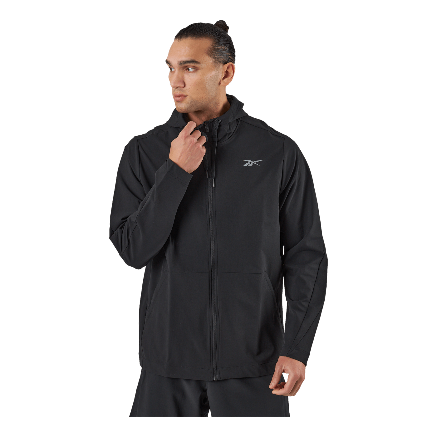 Performance Woven Zip-Up Jacket Black