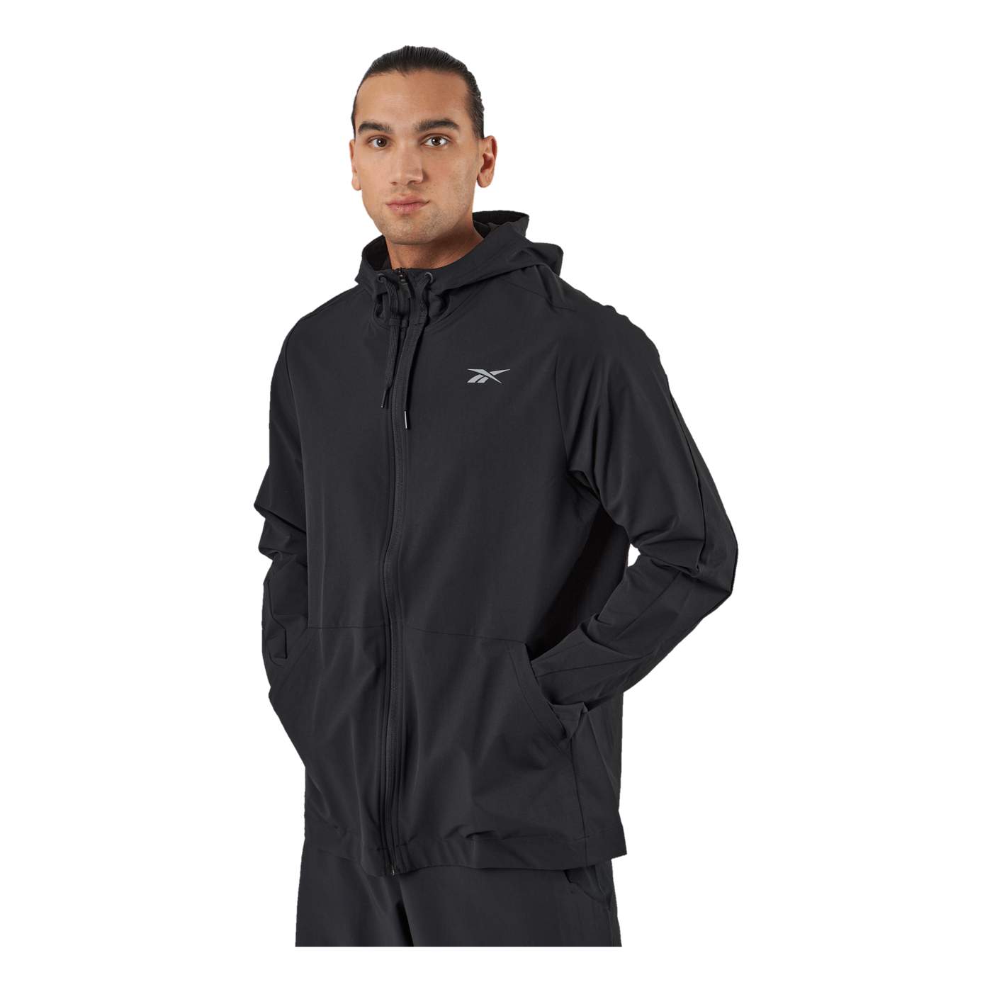 Performance Woven Zip-Up Jacket Black