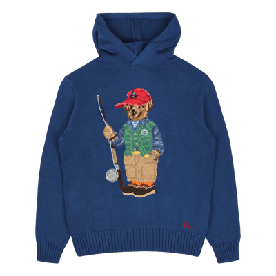 Polo Ralph Lauren Knitted Bear Hoodie Old Royal