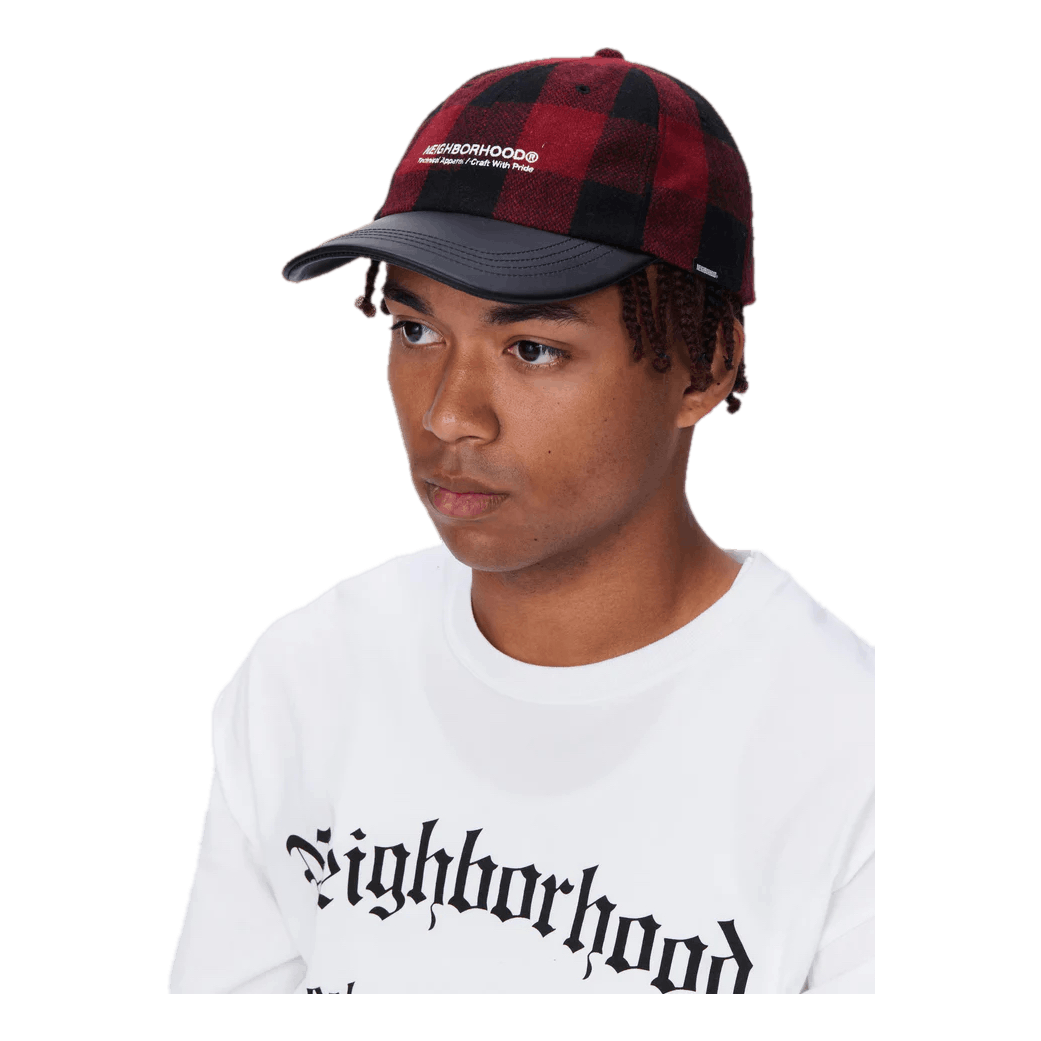 Buffalo Check Dad Cap . Wn Red