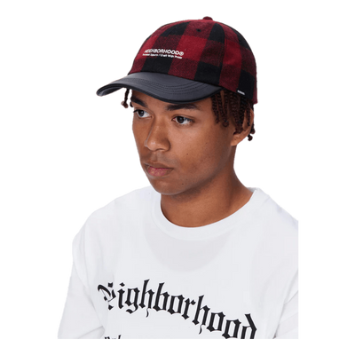 Buffalo Check Dad Cap . Wn Red