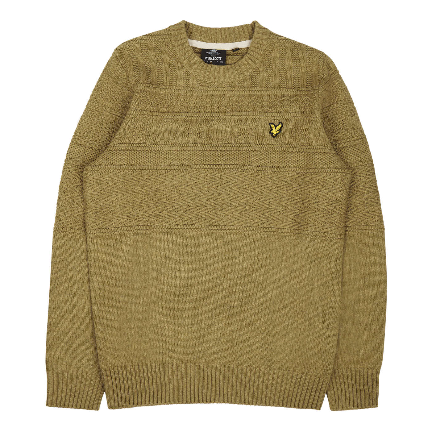 Lyle & Scott Guernsey Crew Neck W824 Seaweed