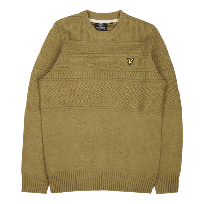 Lyle & Scott Guernsey Crew Neck W824 Seaweed