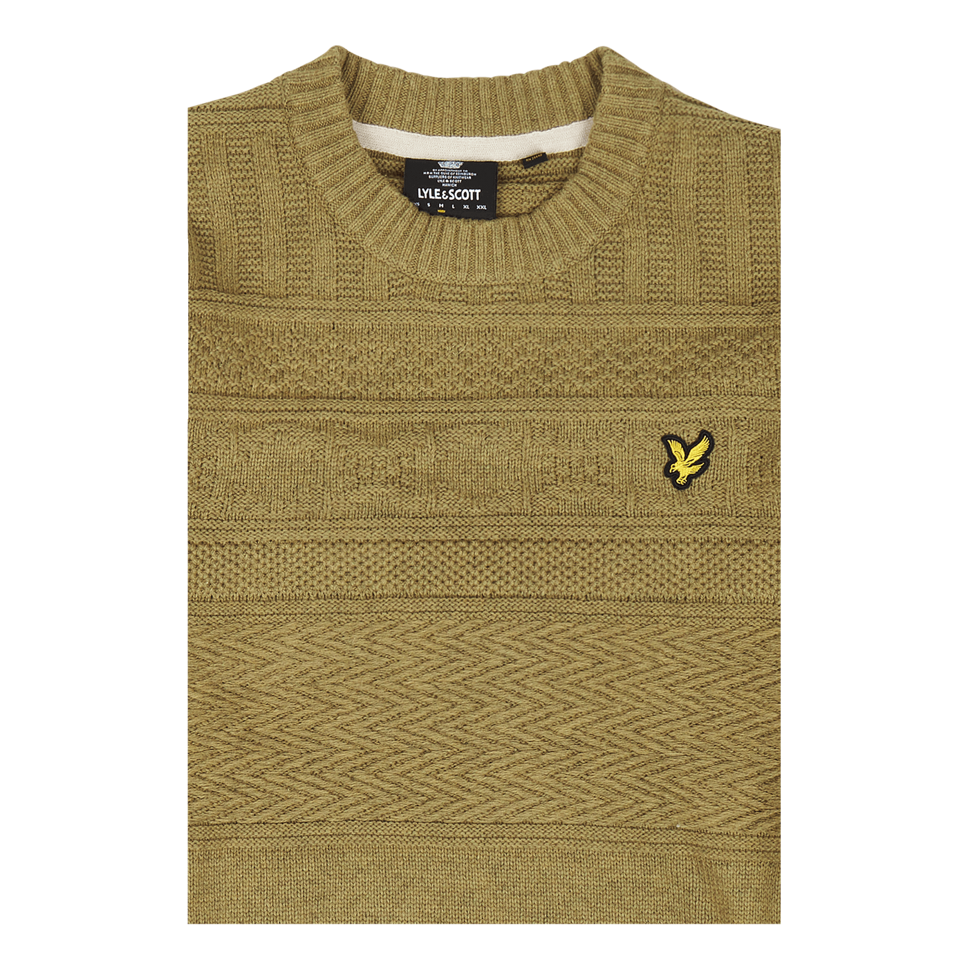 Lyle & Scott Guernsey Crew Neck W824 Seaweed