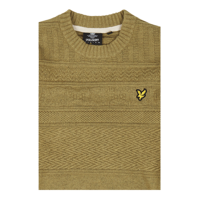 Lyle & Scott Guernsey Crew Neck W824 Seaweed