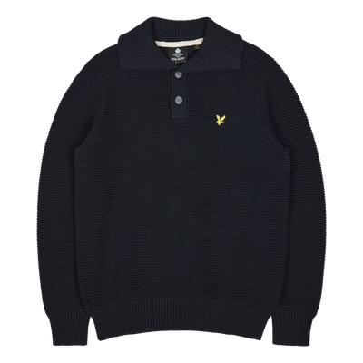 Lyle & Scott Chunky Rib Button Neck Z271 Dark