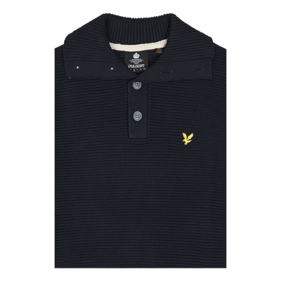 Lyle & Scott Chunky Rib Button Neck Z271 Dark