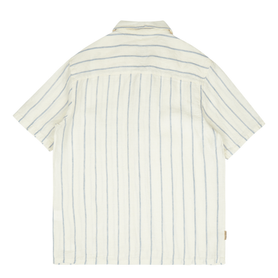 Camp Collar Ss Linen Shirt Print