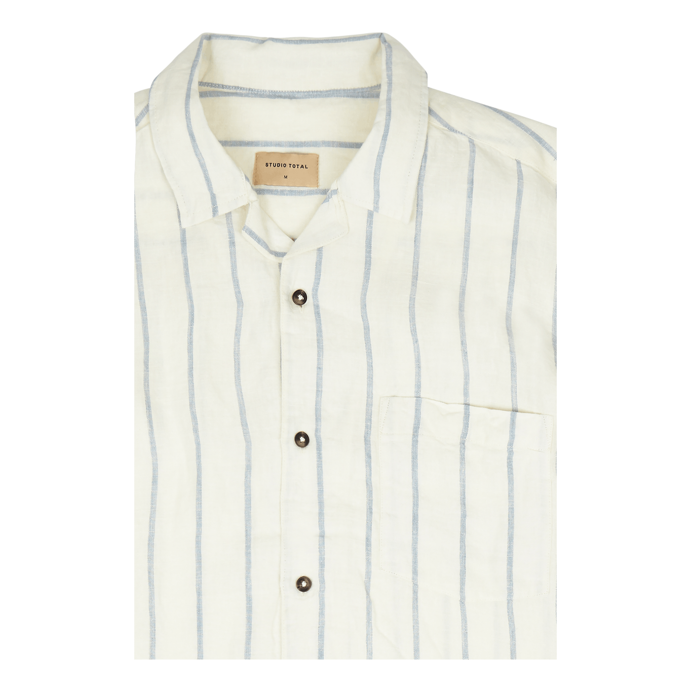 Camp Collar Ss Linen Shirt Print