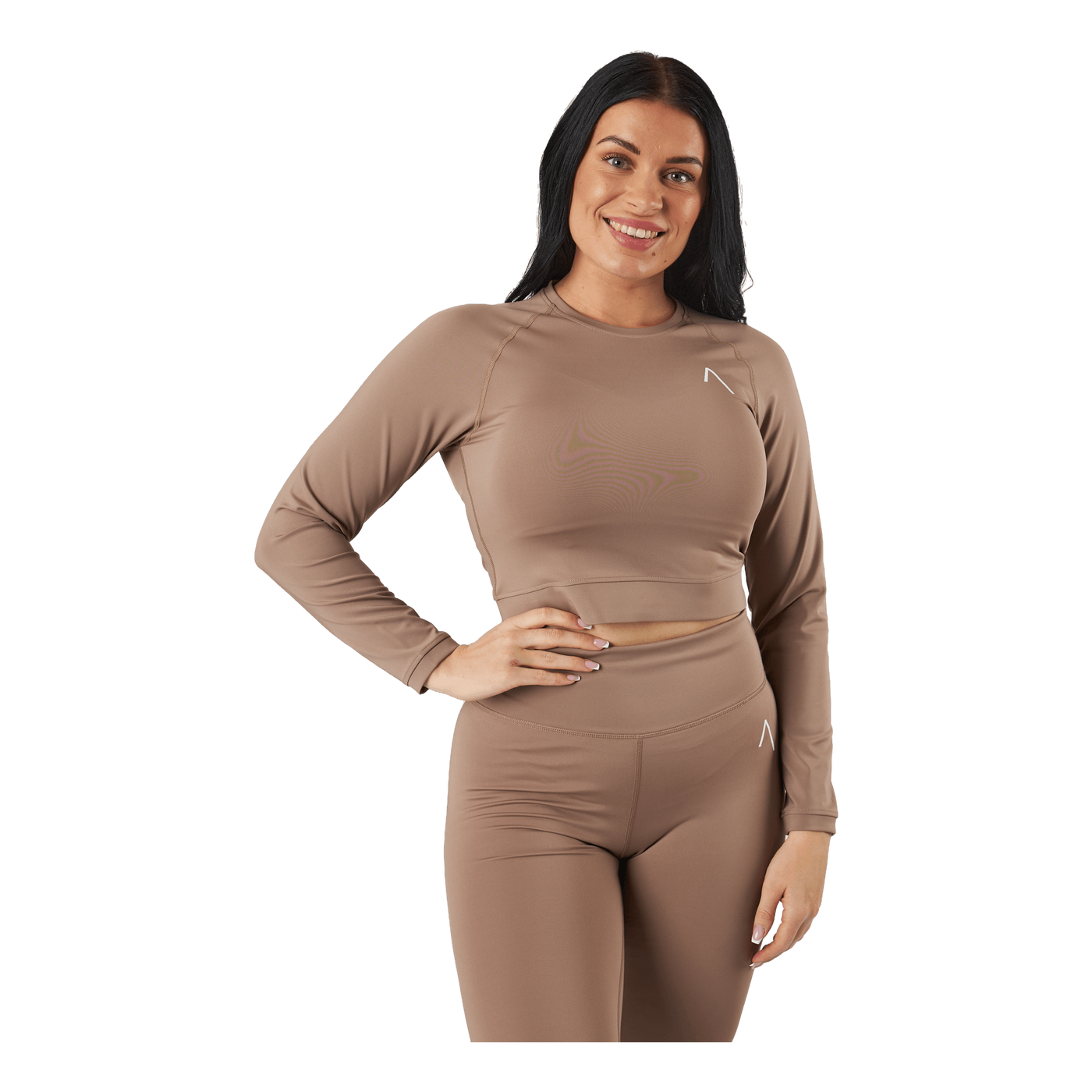 Blacc Recy Long Sleeve Top Taupe Grey