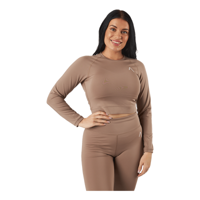 Blacc Recy Long Sleeve Top Taupe Grey