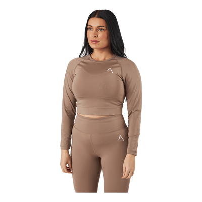 Blacc Recy Long Sleeve Top Taupe Grey