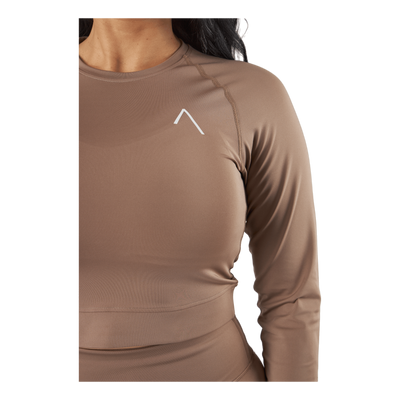 Blacc Recy Long Sleeve Top Taupe Grey