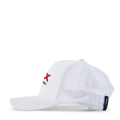 High-Crown Trucker Cap White