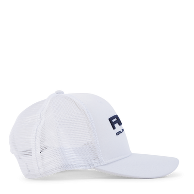 High-Crown Trucker Cap White