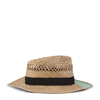 Hunter Straw Fedora Tan