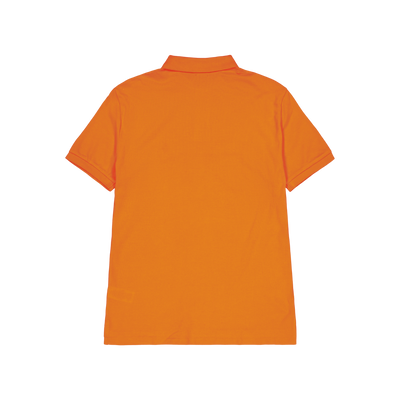 Custom Slim Fit Mesh Polo Shirt Sailing Orange