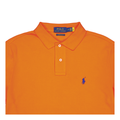 Custom Slim Fit Mesh Polo Shirt Sailing Orange