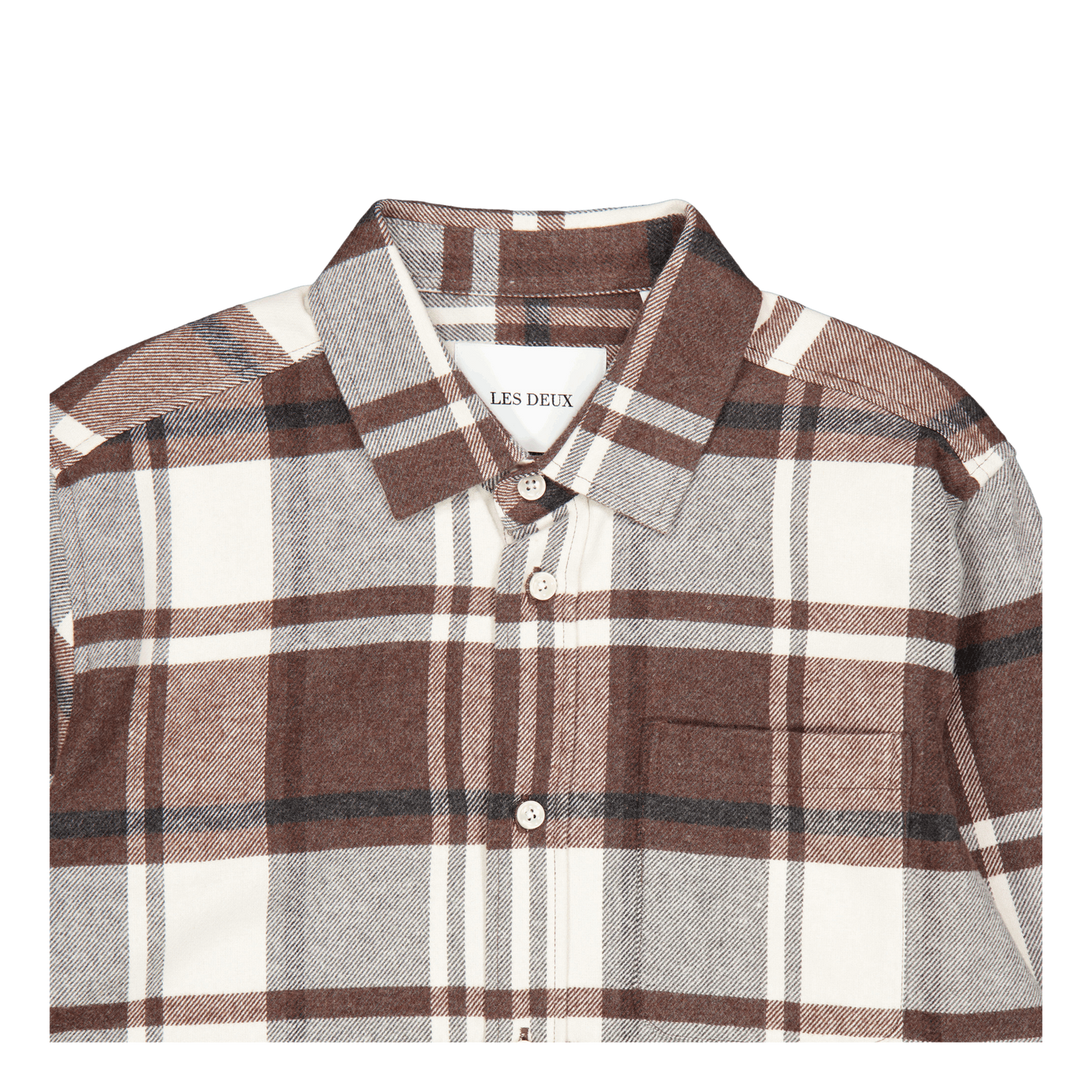 Les Deux Jeremy Flannel Shirt Dusty Teak