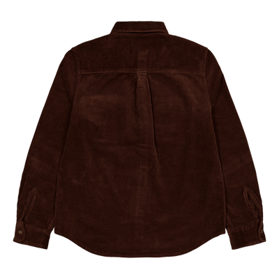 Les Deux Kody Heavy Corduroy Overshirt Ebony