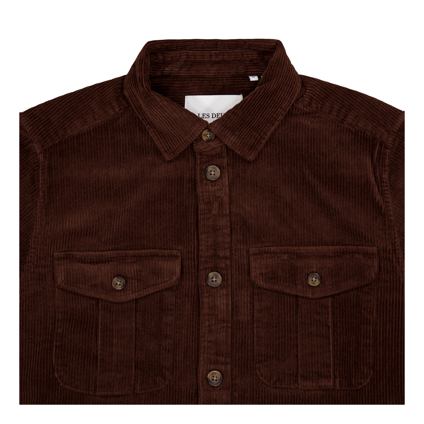 Les Deux Kody Heavy Corduroy Overshirt Ebony