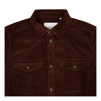 Les Deux Kody Heavy Corduroy Overshirt Ebony