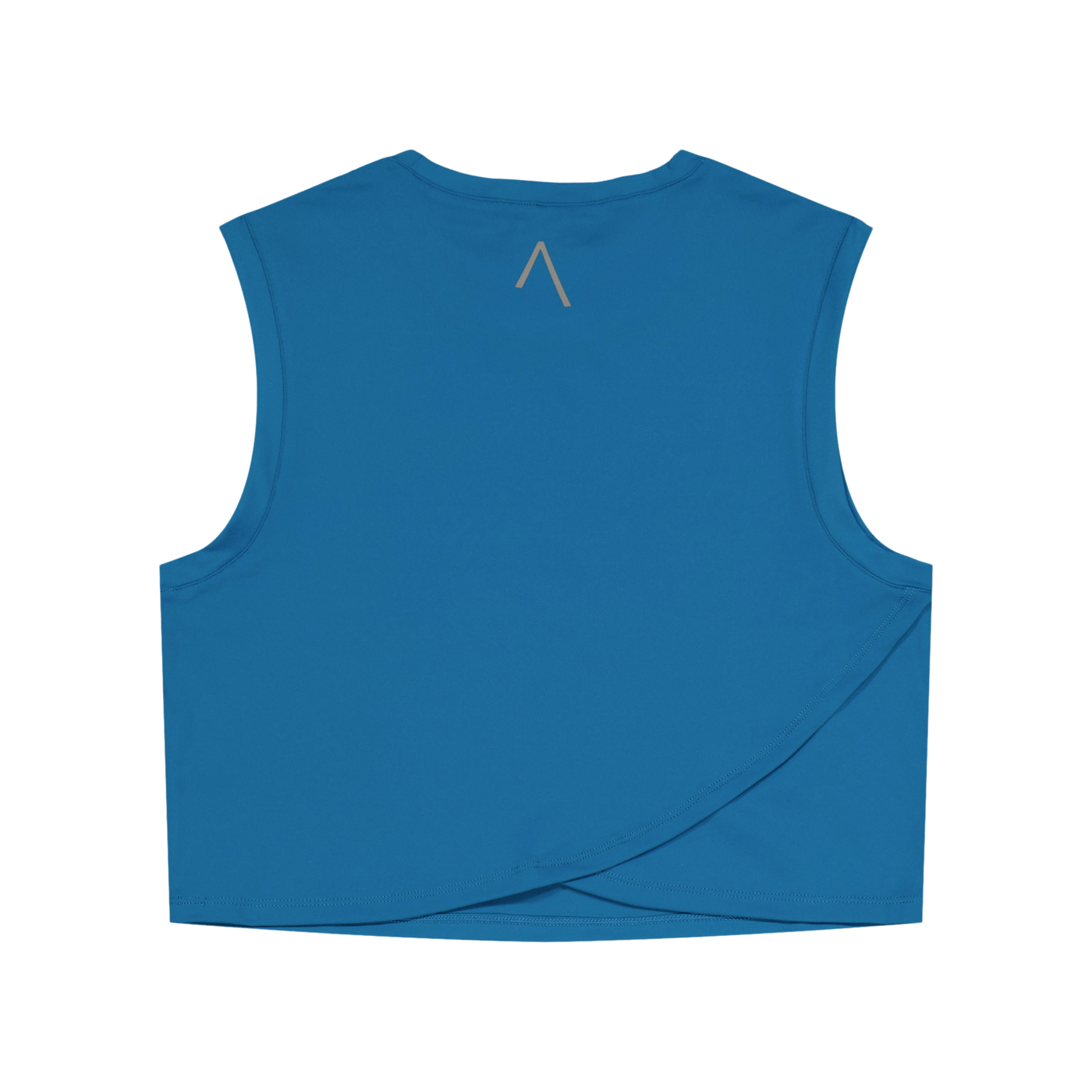 Ella Overlap Crop Top Blue Coral