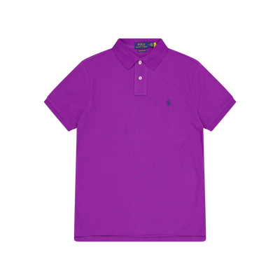 Custom Slim Fit Mesh Polo Shirt Paloma Purple