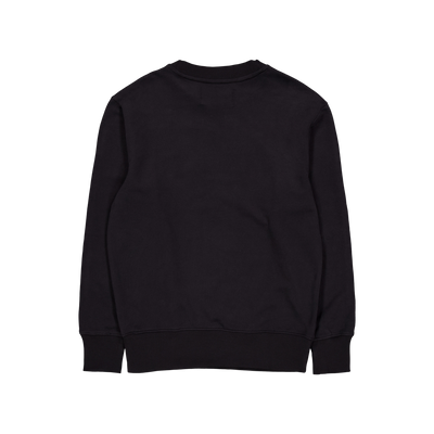 Woven Tab Crew Neck Beh