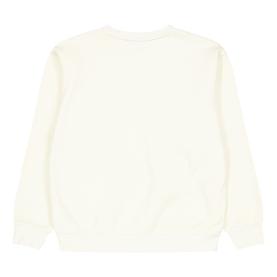 Smiley Oversized Crew Neck Swe Cream