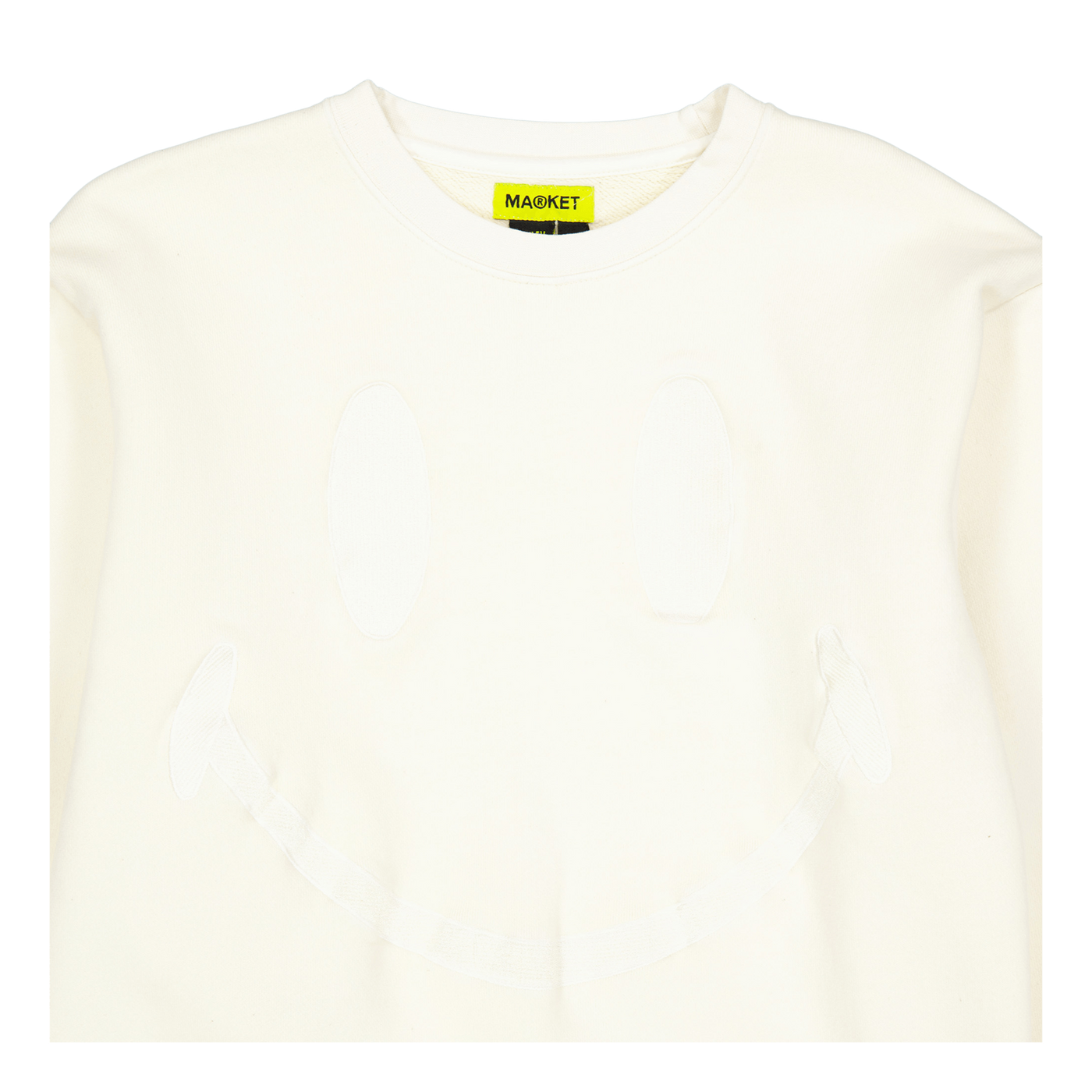 Smiley Oversized Crew Neck Swe Cream