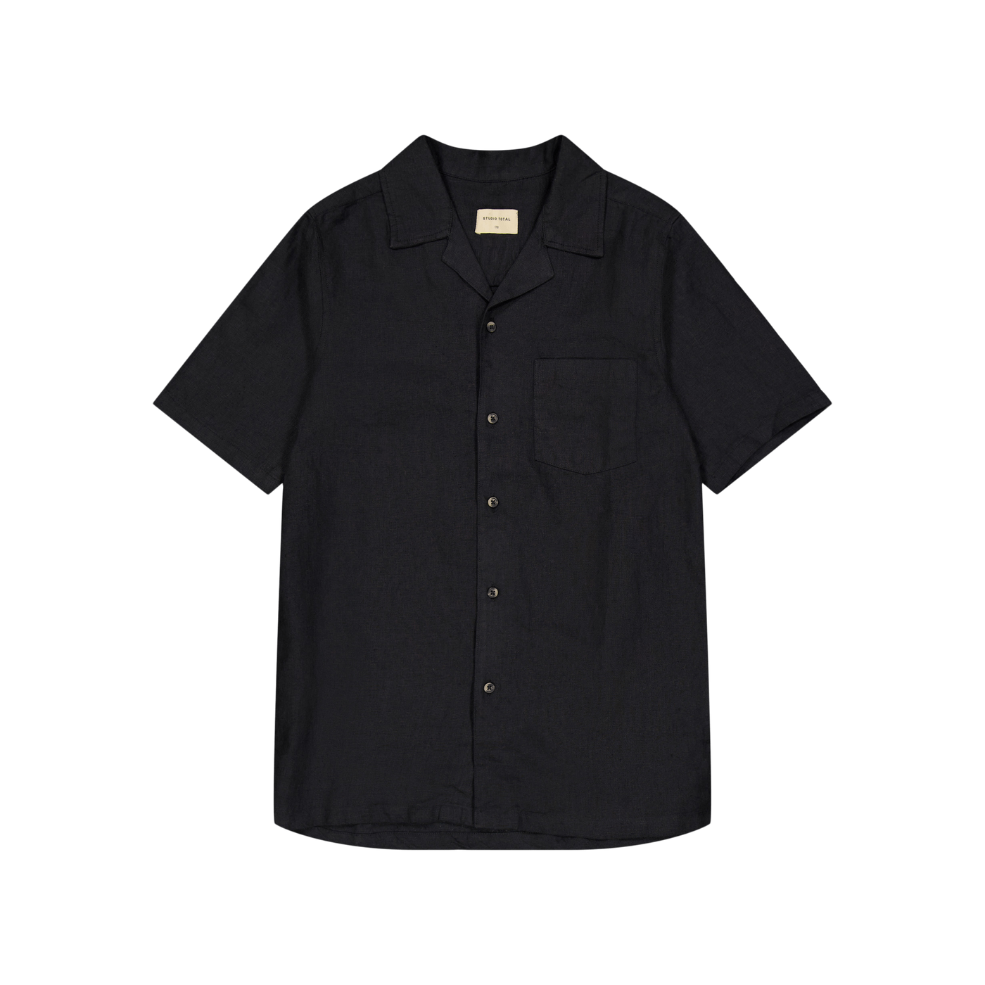 Linen Camp Shirt Black