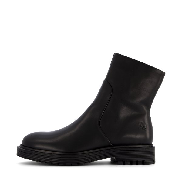 Solid W Leather Shoe Black Sky
