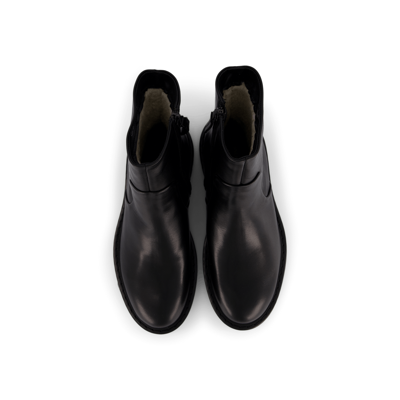 Solid W Leather Shoe Black Sky