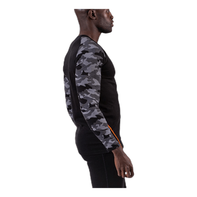 Camo Merino Wool Crew Black