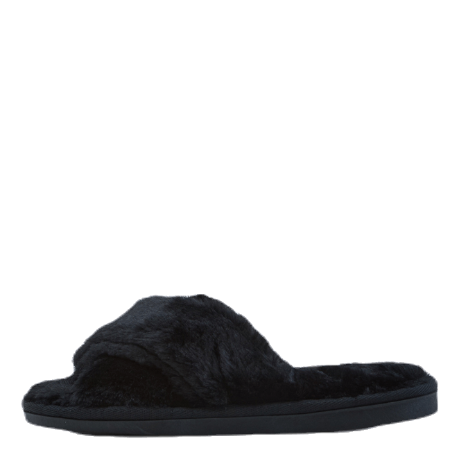 Alie Fluffy Slippers Black