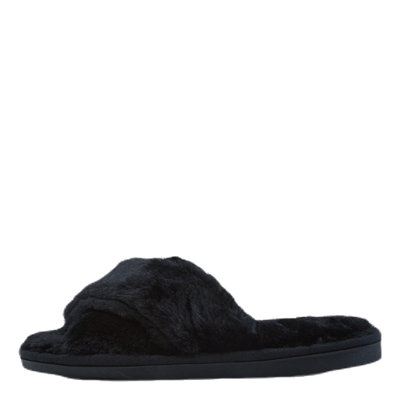 Alie Fluffy Slippers Black