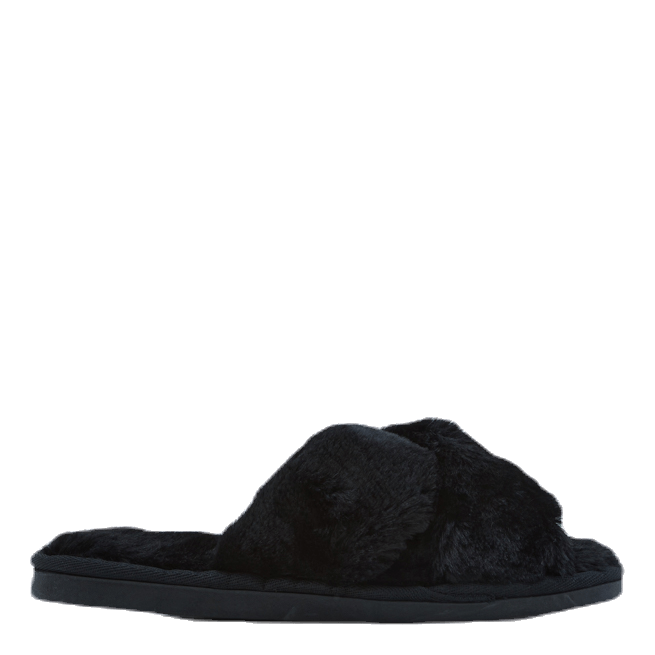 Alie Fluffy Slippers Black