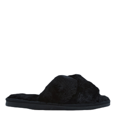 Alie Fluffy Slippers Black