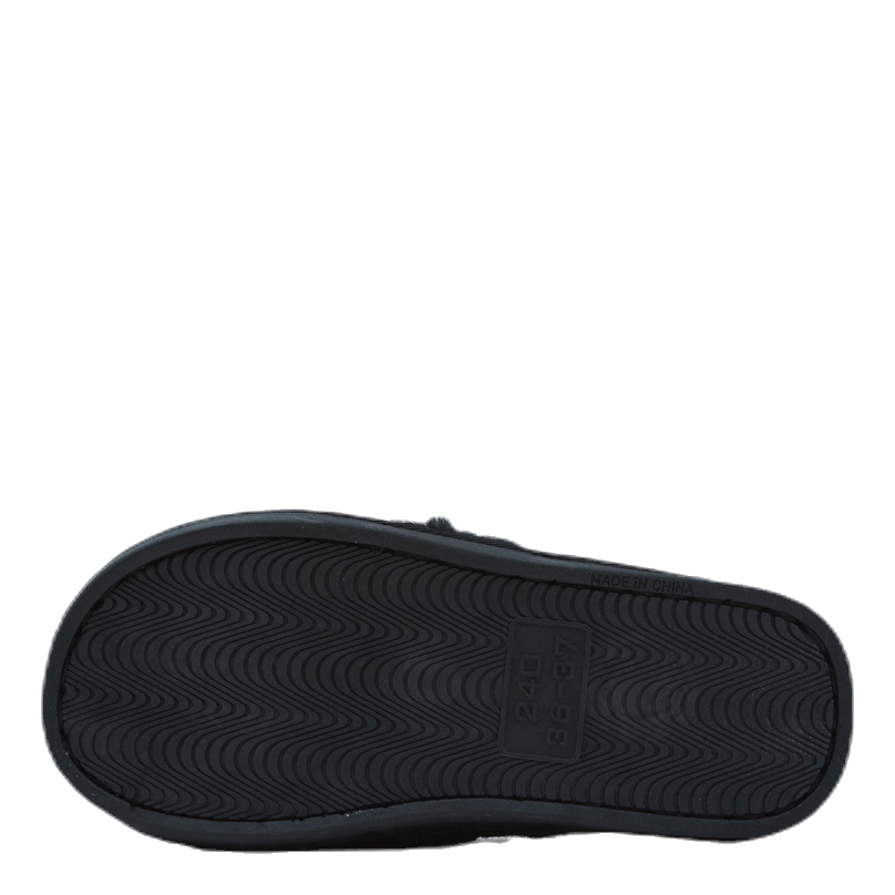 Alie Fluffy Slippers Black