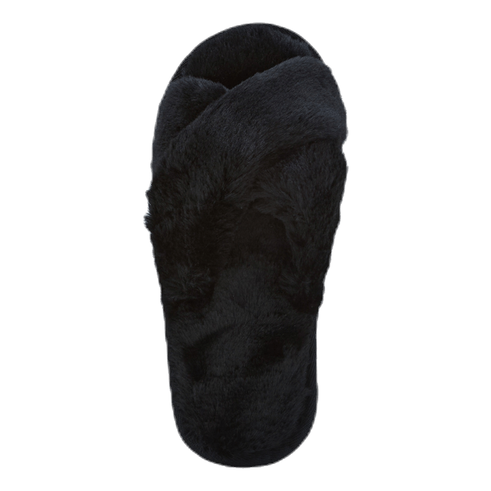 Alie Fluffy Slippers Black