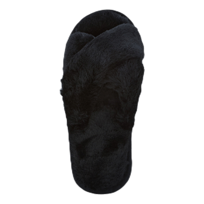 Alie Fluffy Slippers Black