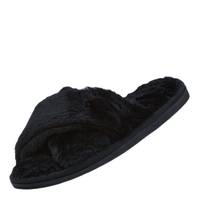 Alie Fluffy Slippers Black