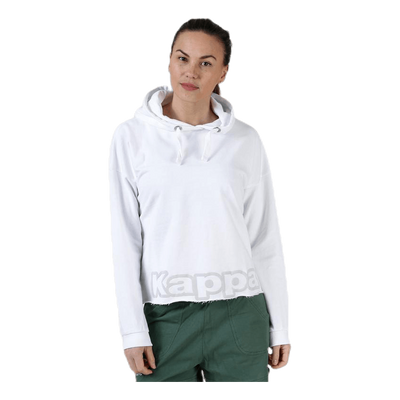 Sweat Hood, Logo Biba White