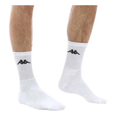 Tennis Trisper Socks 3pk White/Black