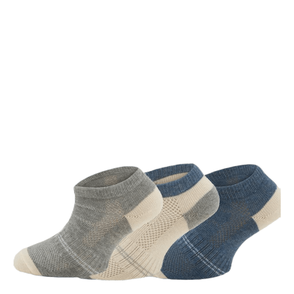 3-Pack Kids Basic Socks - Yogi Blue/Grey