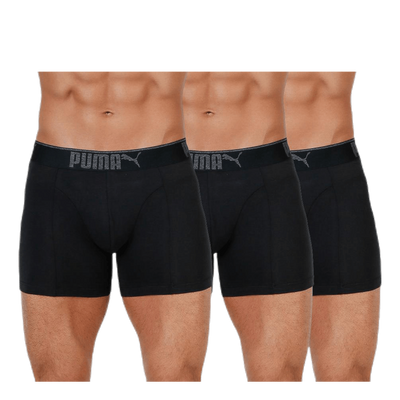 Lifestyle Sueded Cotton Boxer 3p Black