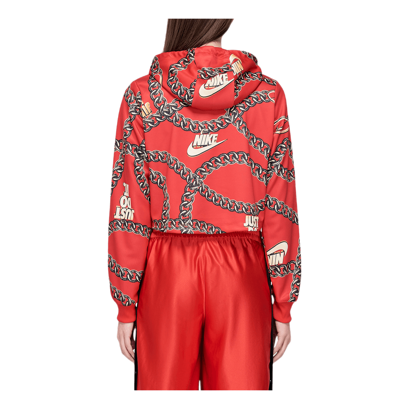 Nike W Crop Top Hoodie Red –