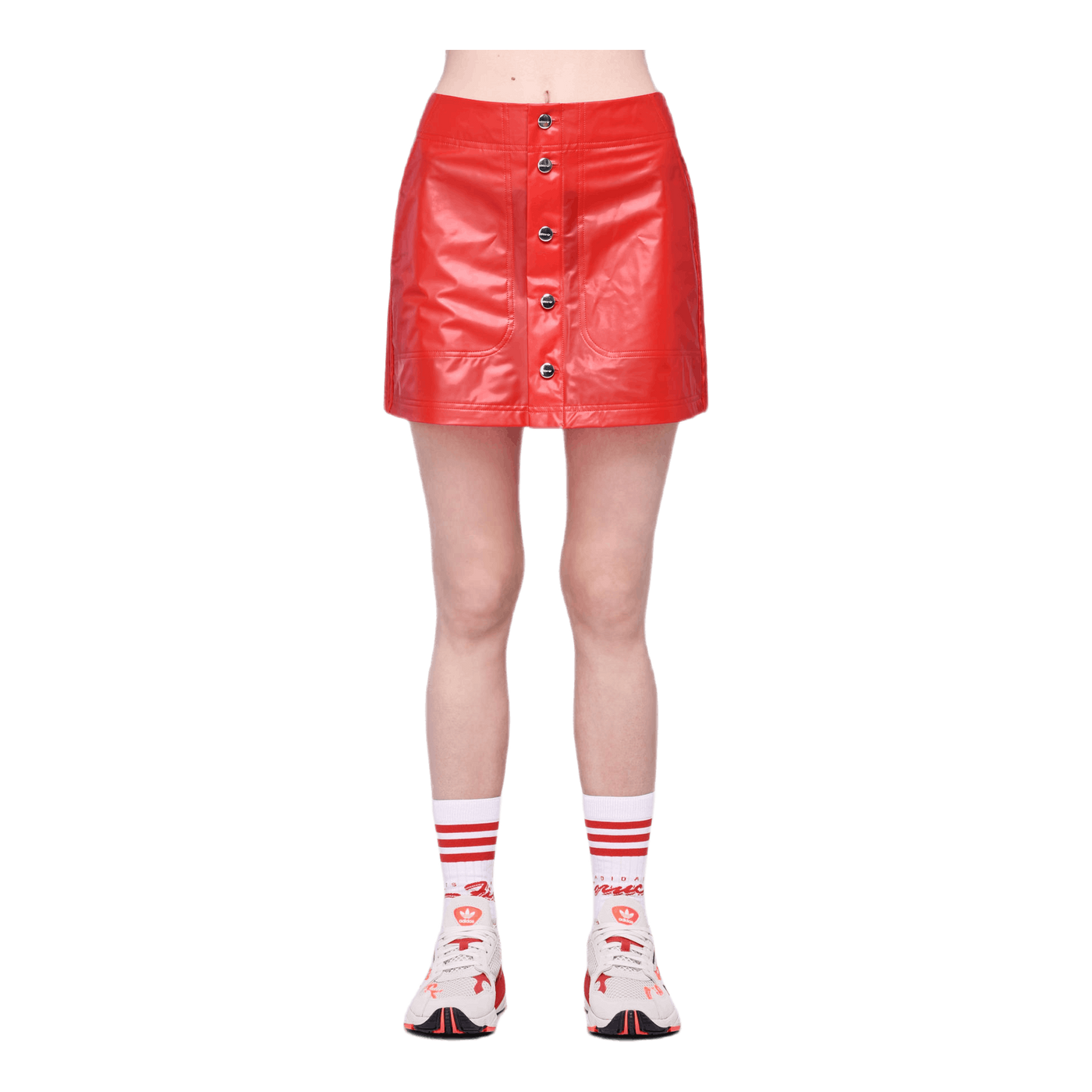 X Fiorucci Kiss Mini Skirt Red