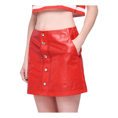 X Fiorucci Kiss Mini Skirt Red